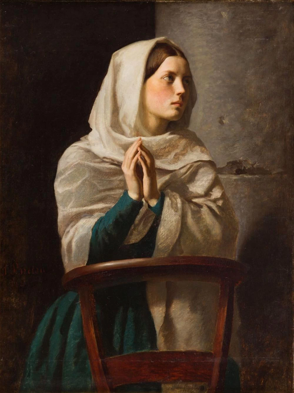 Giovane donna in preghiera, 1854